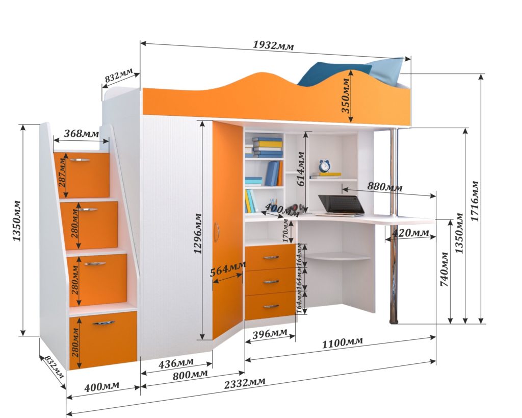Loft bed dimensions