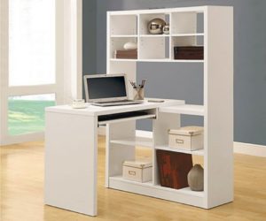Dimensions of computer desks with shelving