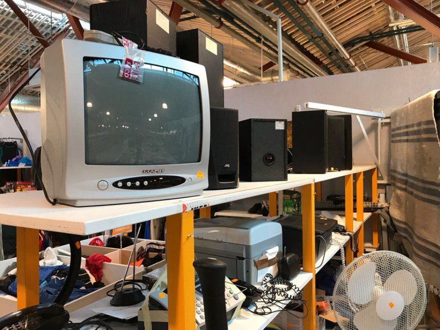 Trade in your old TV for money at a thrift store.