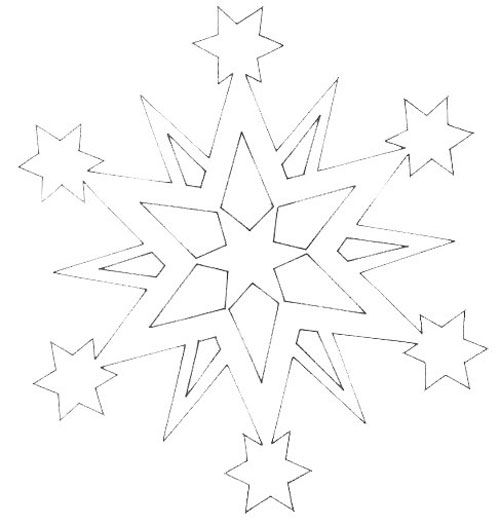 Another version of a snowflake for making from a substrate.