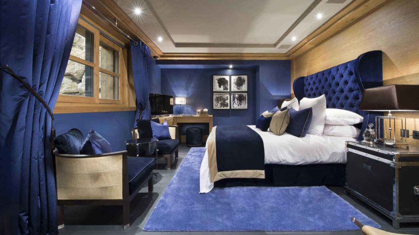 Master bedrooms in blue.