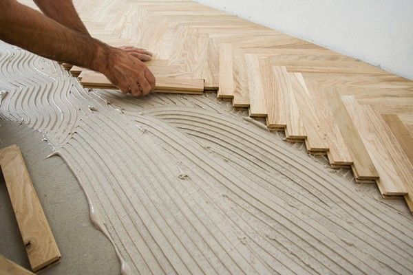 Modern methods of laying parquet.