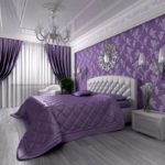 Bedroom in purple tones