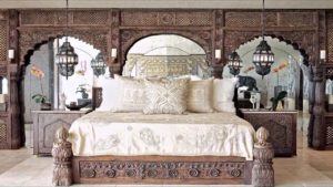Bedroom in Moroccan style.