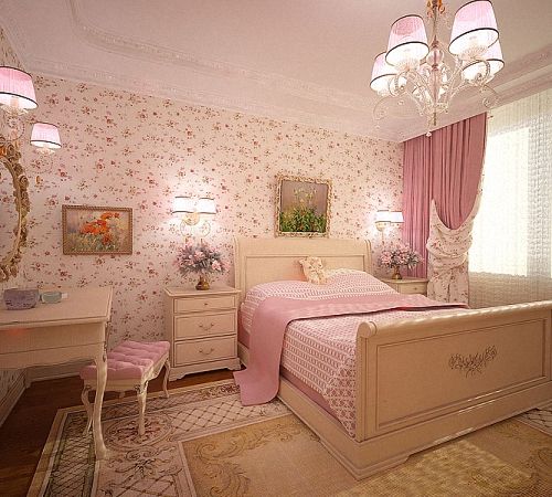 Interior option in soft pink tones.