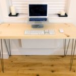 DIY table made from furniture board.
