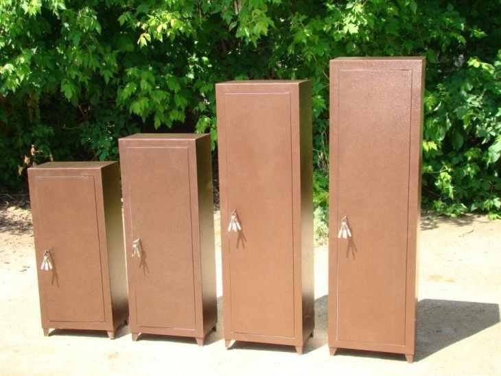 Safes of different sizes.