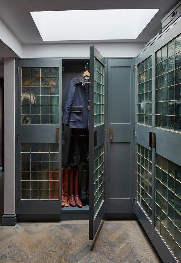 Corner wardrobe for a loft style bedroom