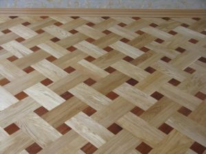 Laying wicker parquet