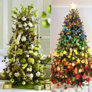 Decorating the Christmas tree in rainbow style