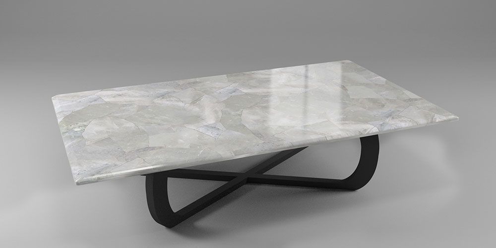 Coffee table made of stone.