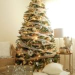 Gold decoration of the Christmas tree.