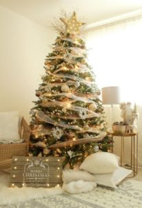 Gold decoration of the Christmas tree.