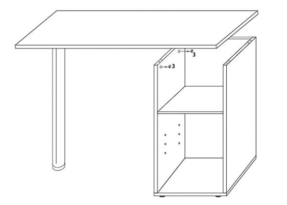 DIY manicure table drawings and dimensions