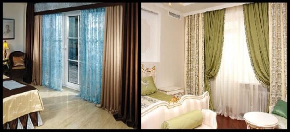 Curtains in the bedroom