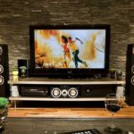 Home cinema in the interior.