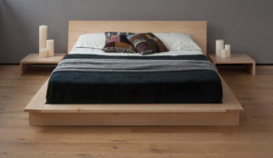 timber podium bed