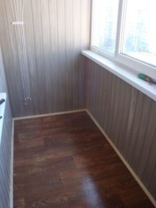 linoleum on the balcony