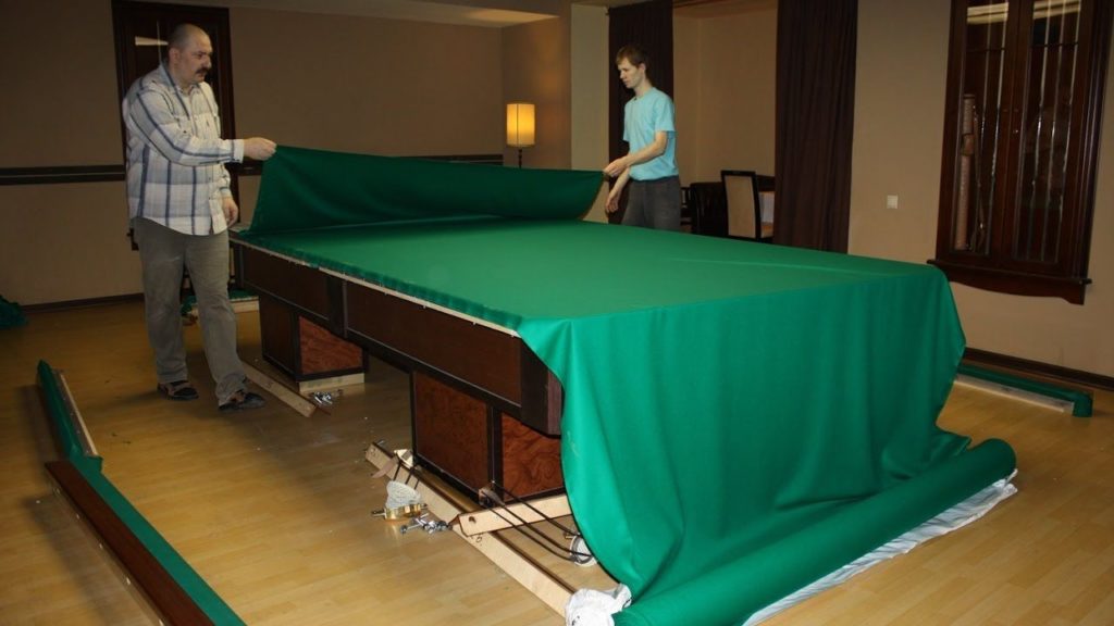 Billiard table reupholstery