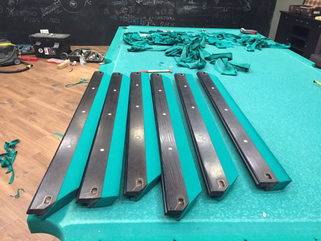 Billiard table reupholstery