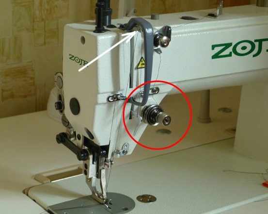 Upper thread adjustment