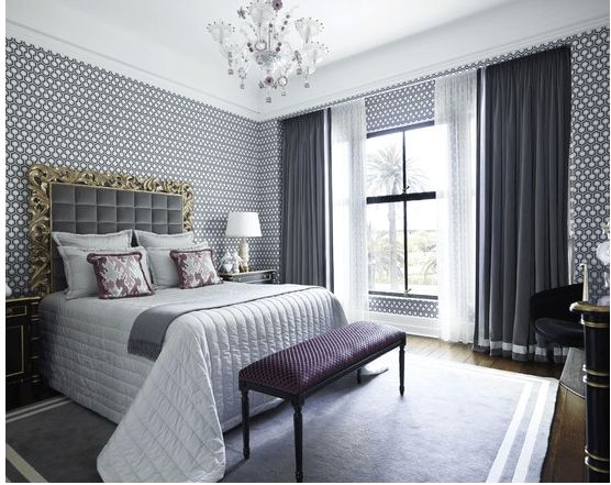Bedroom in gray tones