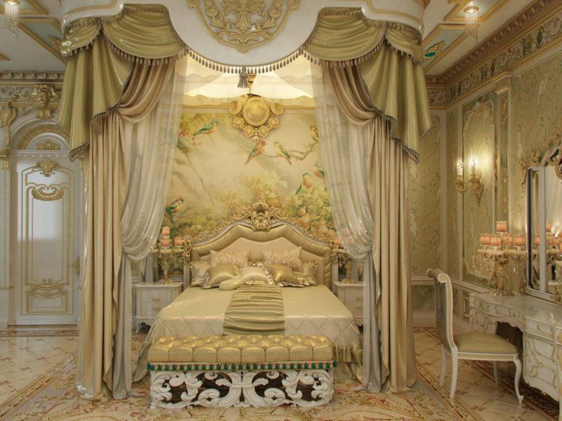 Baroque furniture in the bedroom
