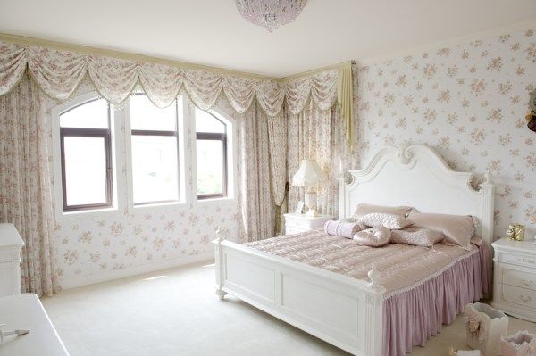 large bedroom in vintage style