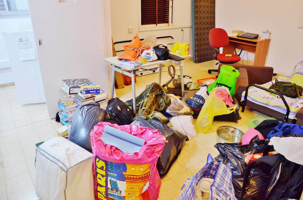 trash in the kitchen