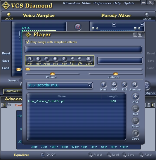 Using AV Voice Changer Diamond