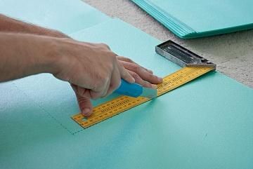 How to cut laminate underlayment.