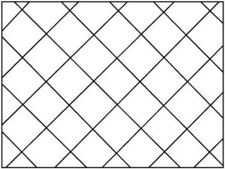 Diagonal method of laying tiles