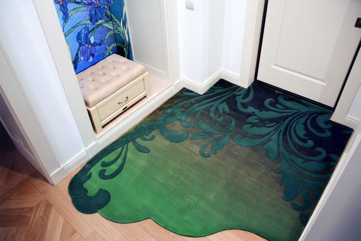 Carpet in the hallway.