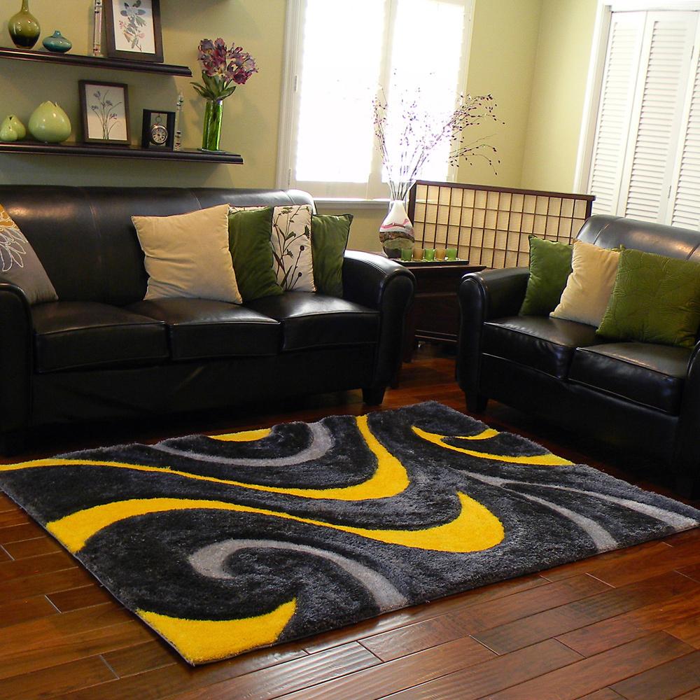 dark carpet with bright accents.