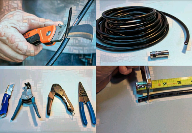 How to properly strip the antenna cable for a TV