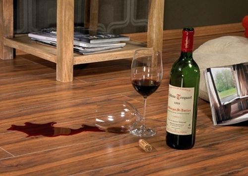 Laminate is afraid of high humidity.