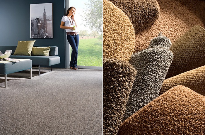 Needle-punched carpet is a budget option for an apartment.
