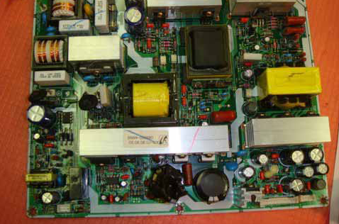 The cause of the TV squeaking may be a faulty power supply.