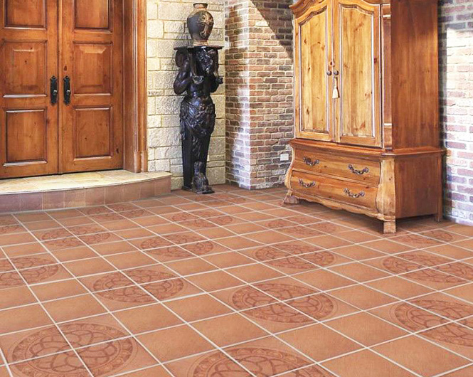 Traditional way of laying tiles 