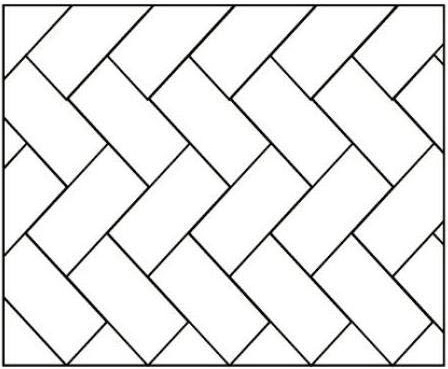 Laying tiles in a herringbone pattern