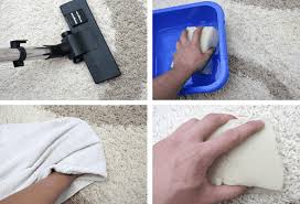 We clean the carpet without removing it from the floor