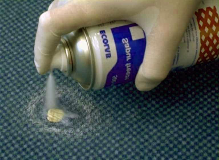 Chewing gum on the carpet