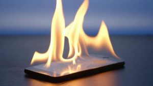 phone catches fire