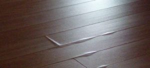 the laminate is swollen