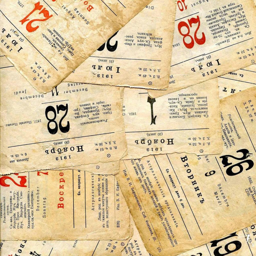 old calendars
