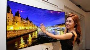 Flexible screen TVs from LG