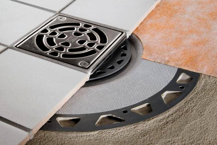 floor shower drain under tiles