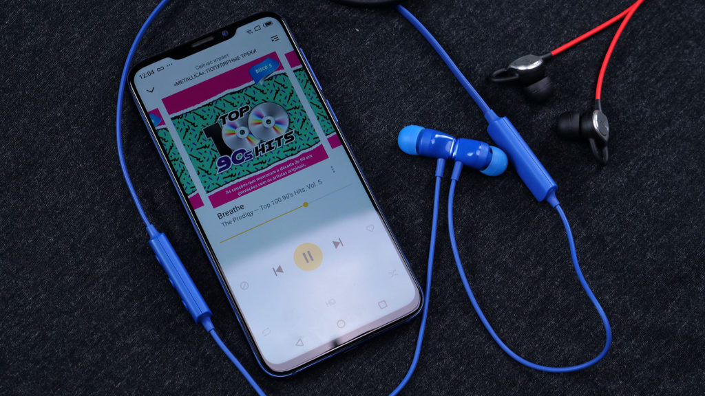 Headphones and phone