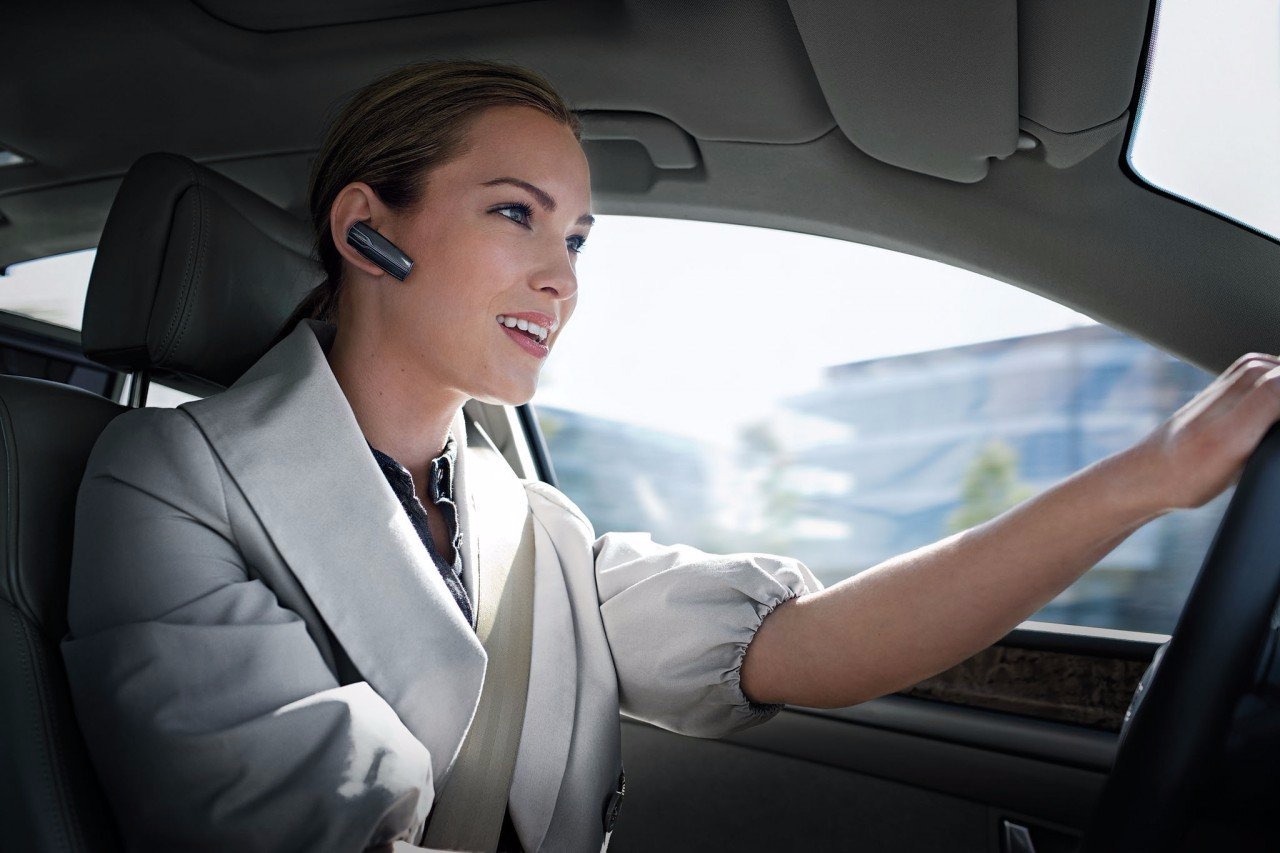 Headset while driving.