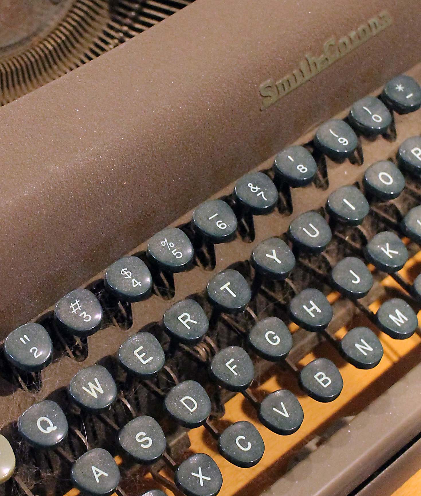 QWERTY layout on a typewriter.